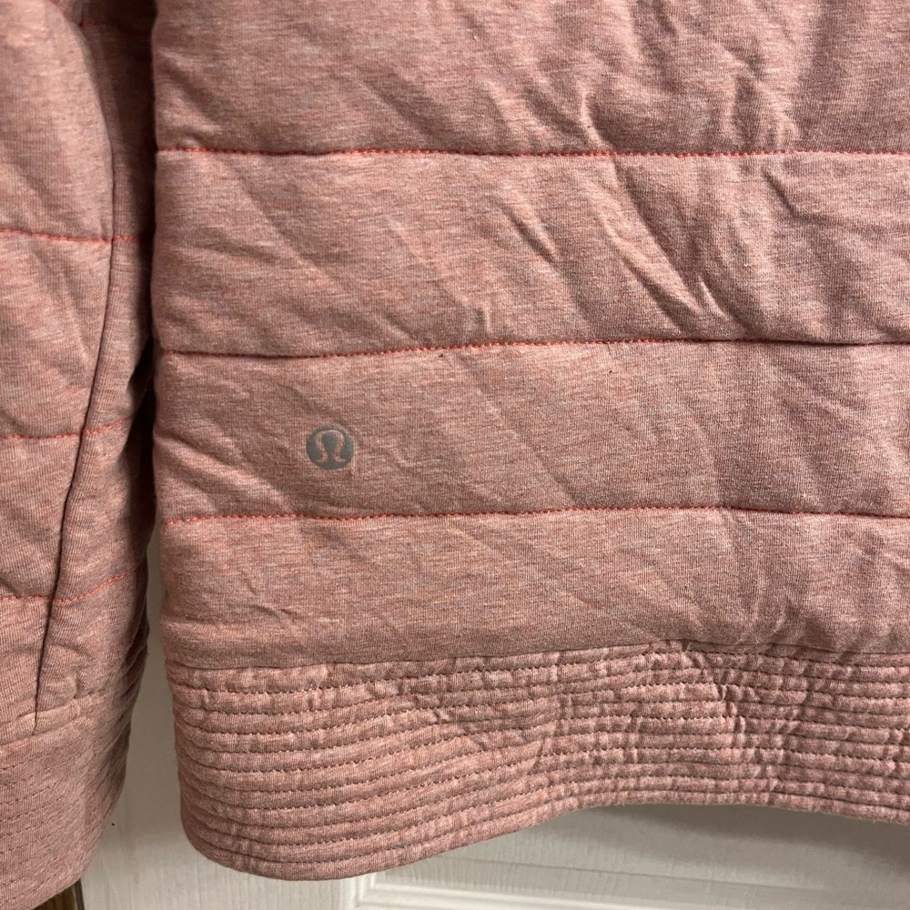 Lululemon The Bomb Bomber Jacket Reversible Bark Berry Size 10 Primaloft EUC - Picture 14 of 15
